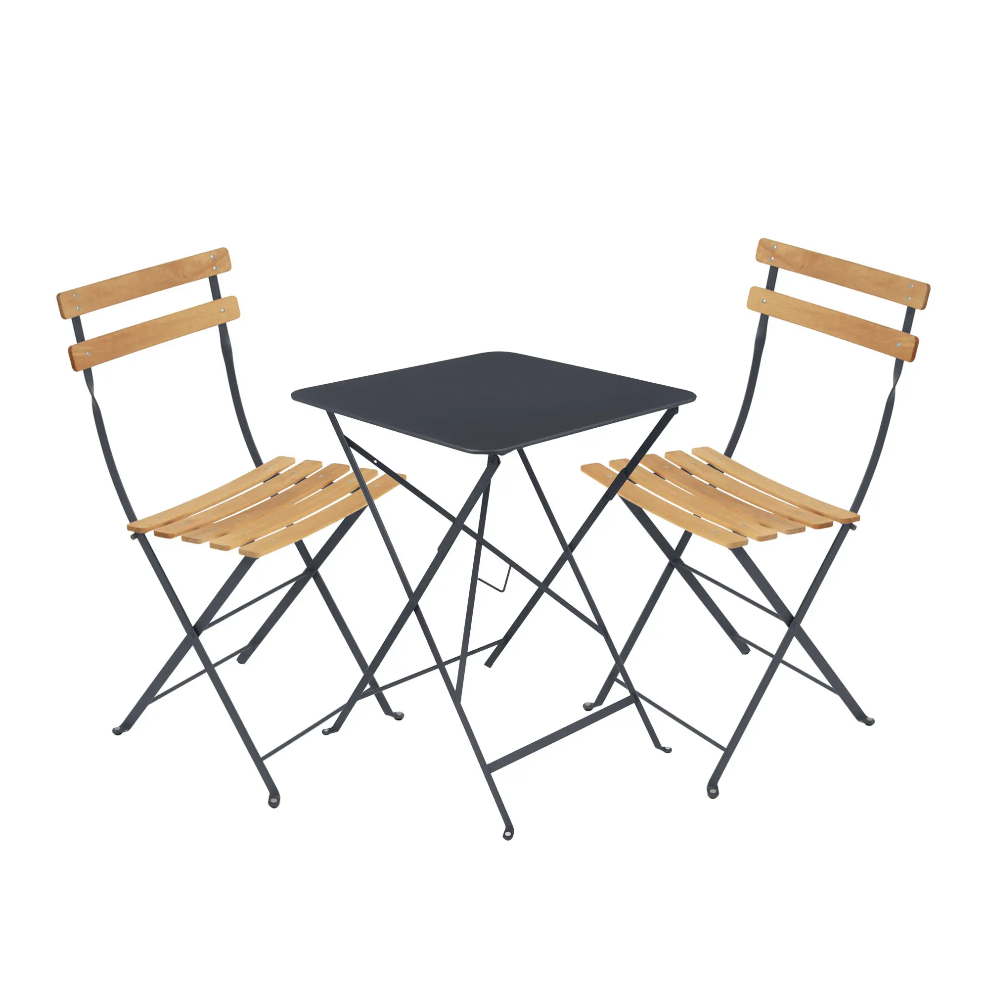Bistro spisegruppe bord 57cm & 2 tre stoler