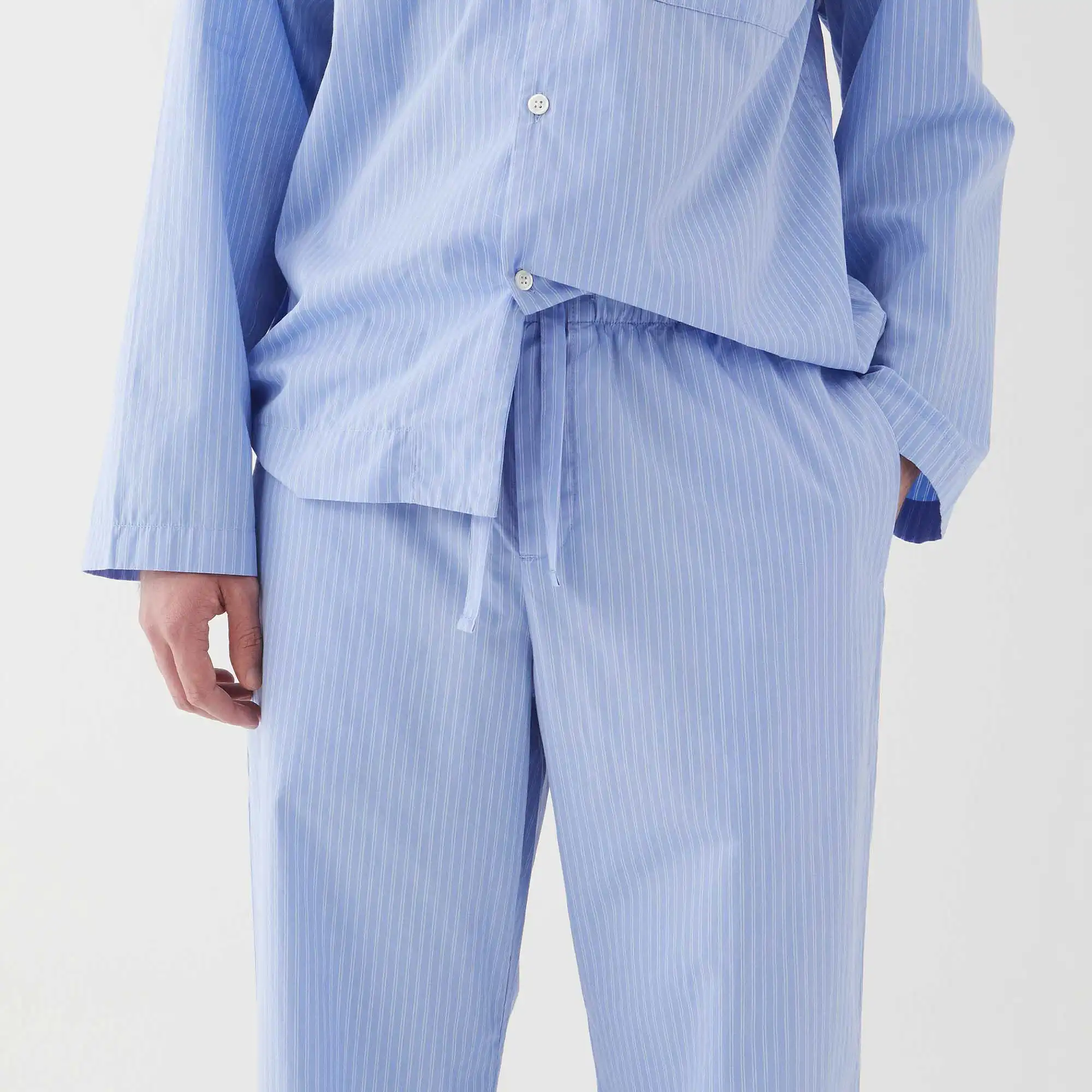 Poplin Pyjamas Pants Blue Pin Stripes