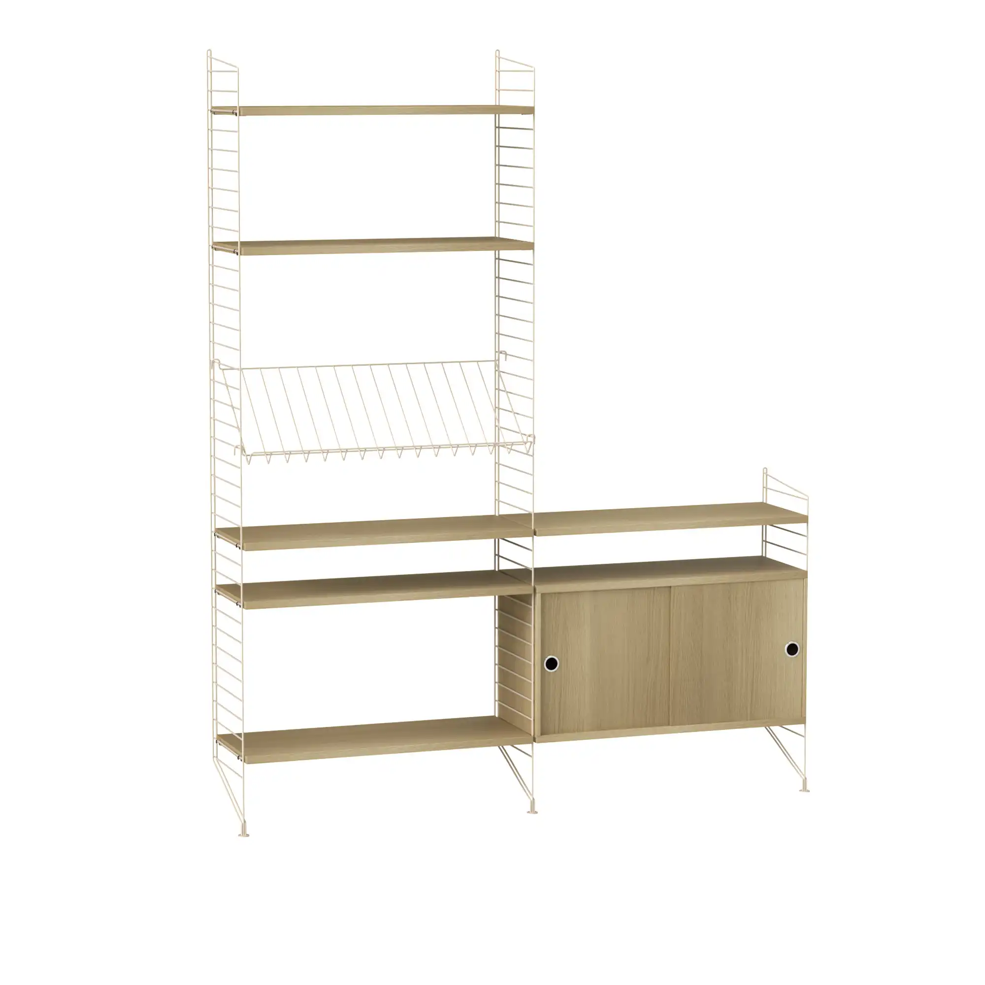 Stue hyllesystem K eik/beige