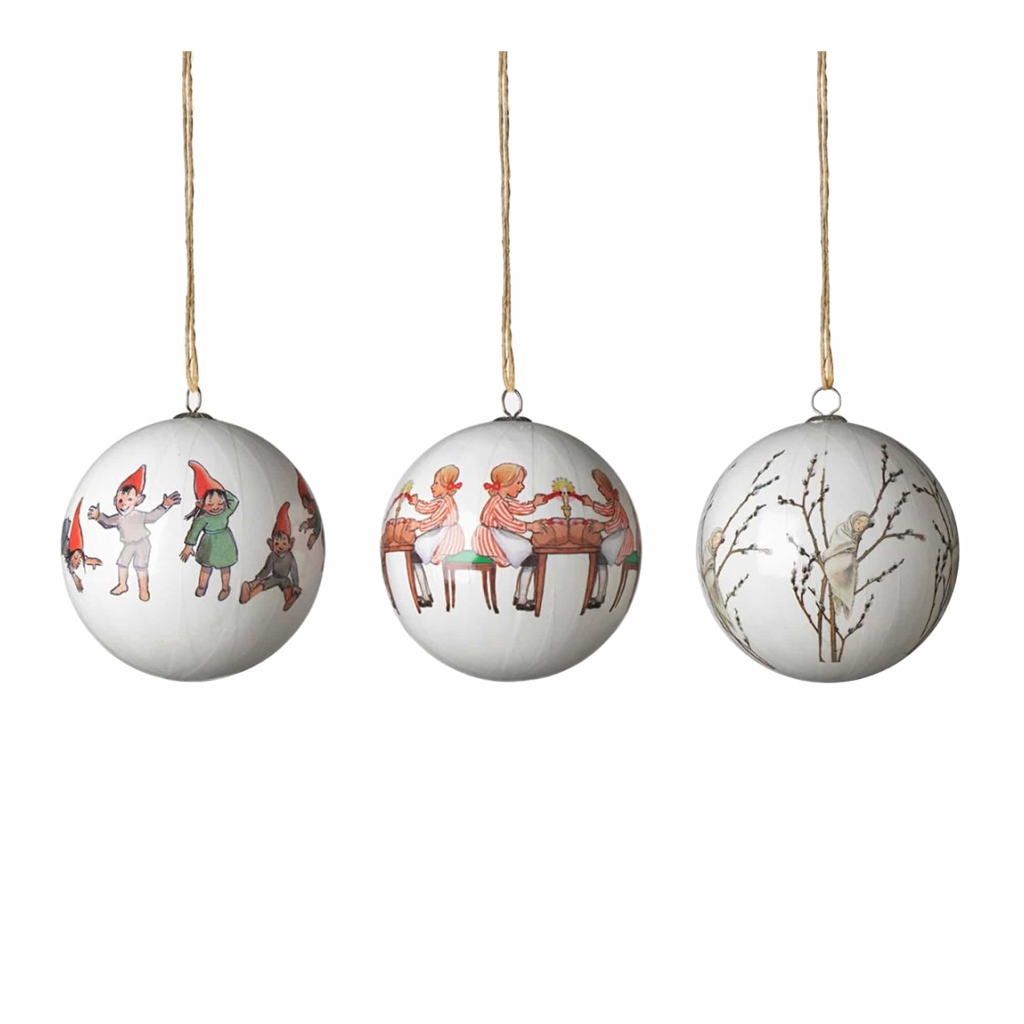 Elsa Beskow Christmas Tree Ornaments, Set of 3, Little Willow & Co