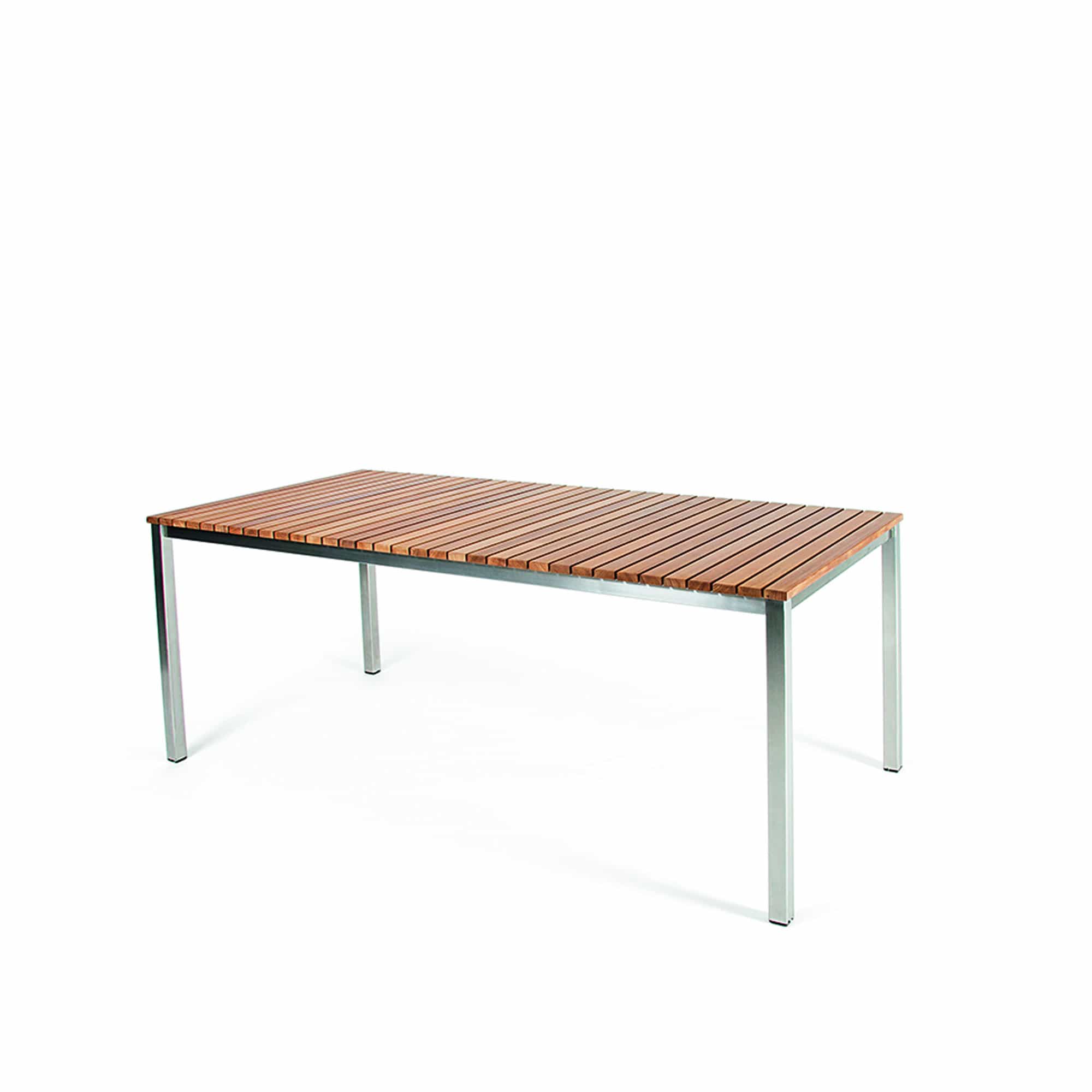 Häringe Table Medium - Teak/Børstet Rustfritt Stål