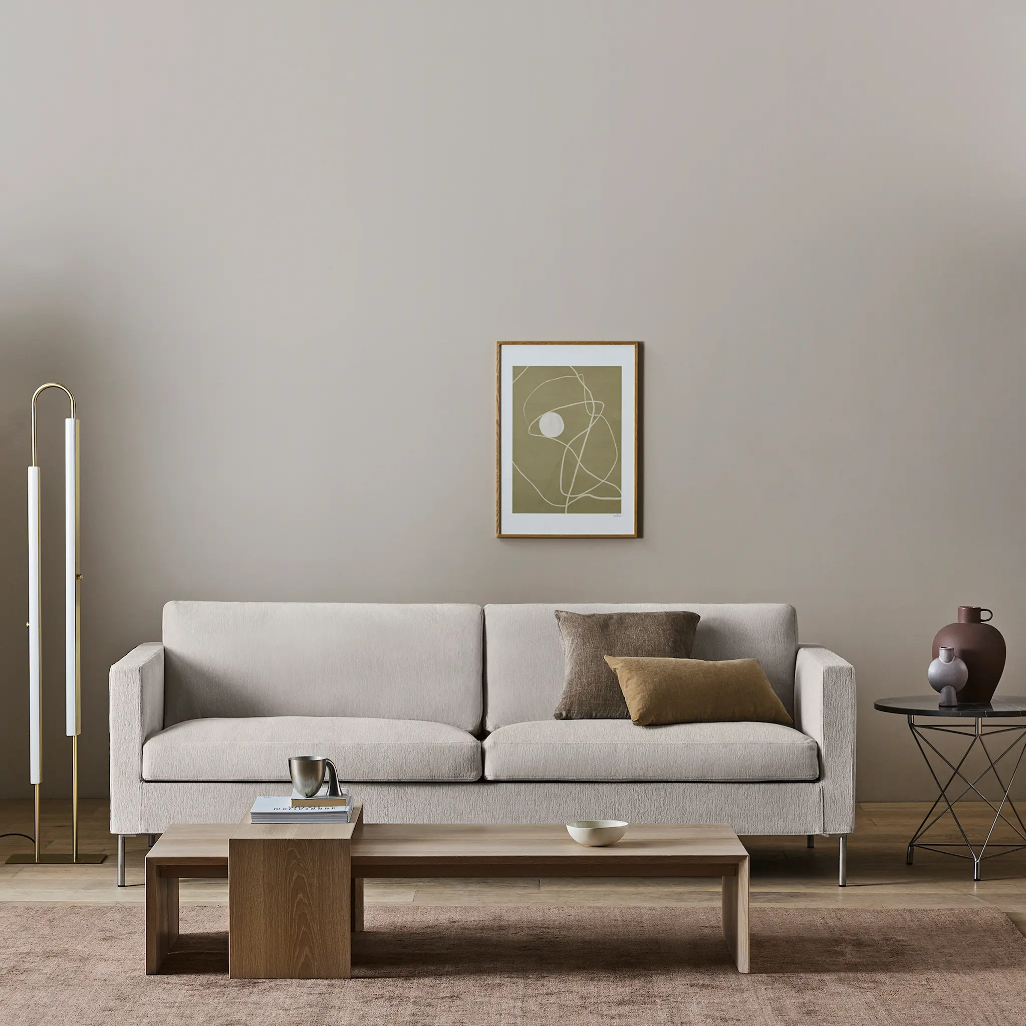 Trenton 3-seters sofa skinn