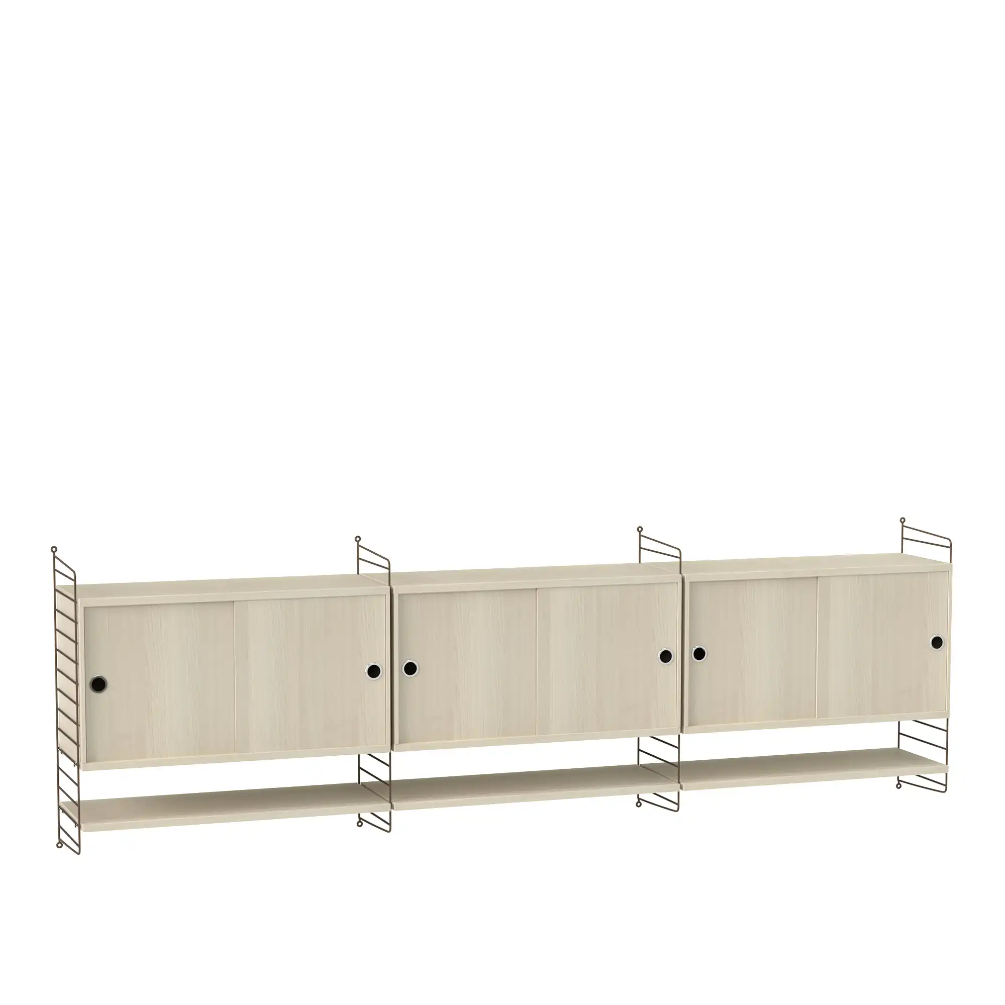 Stue hyllesystem F ask/brun
