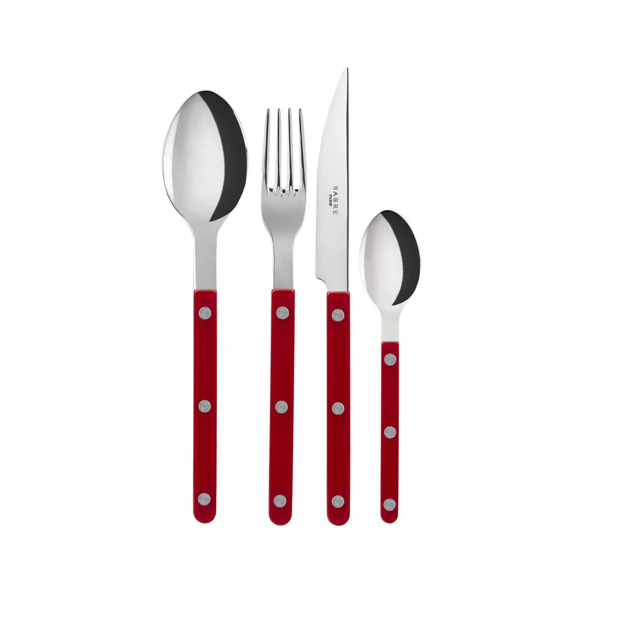 Bistrot Shiny Solid / 24 Pieces Cutlery Set / Burgundy