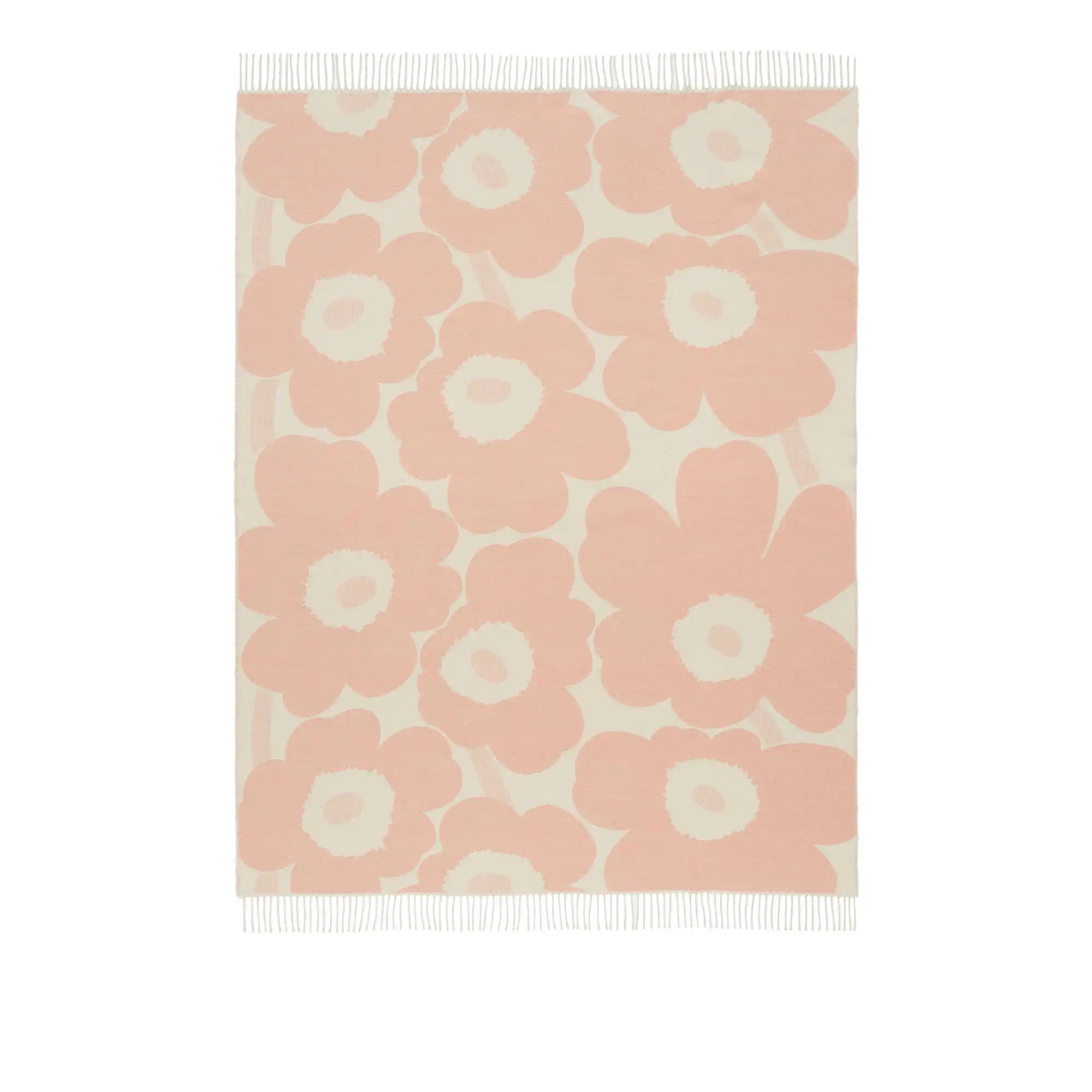 Unikko jacquard pläd 130x180 pink