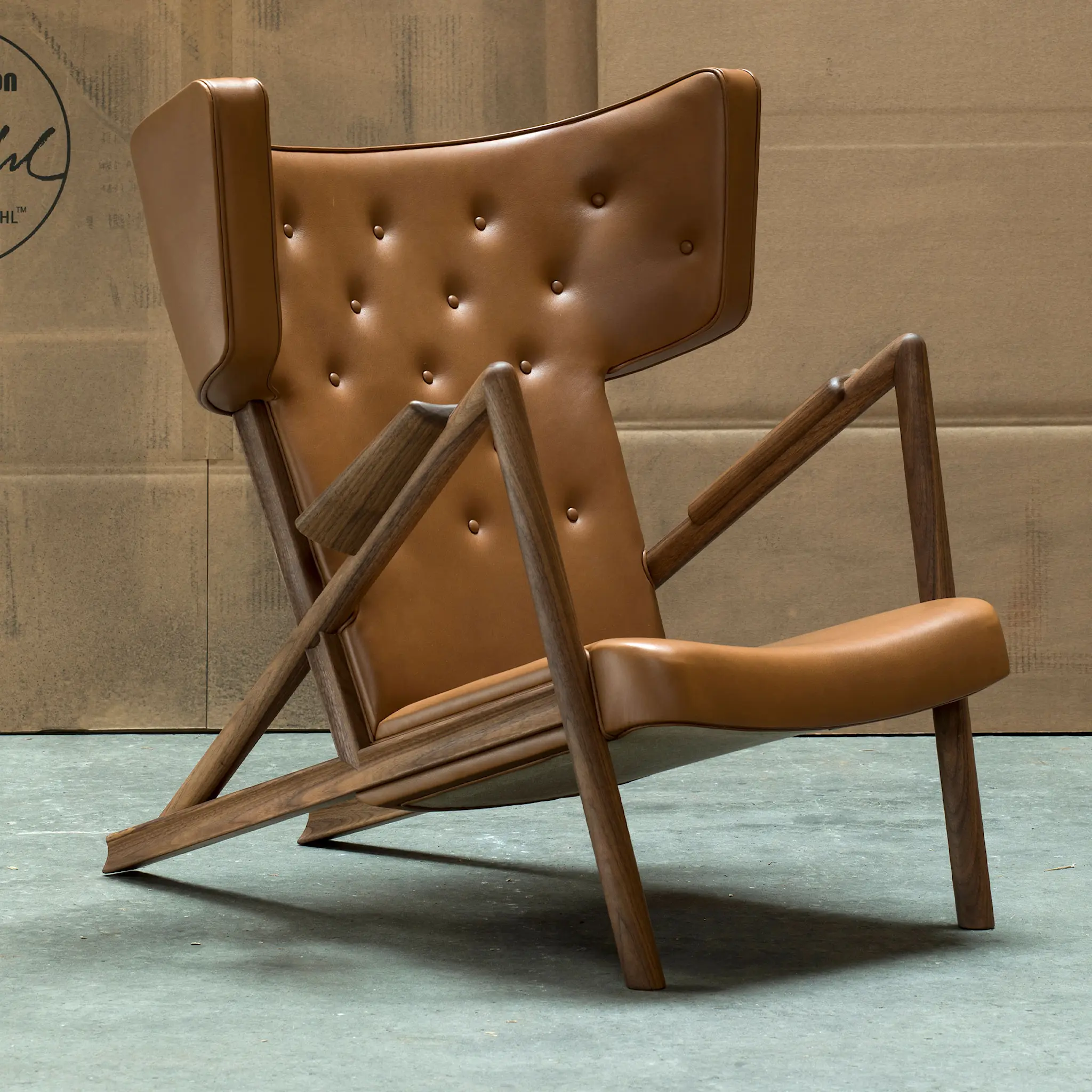 Grasshopper stol Walnut