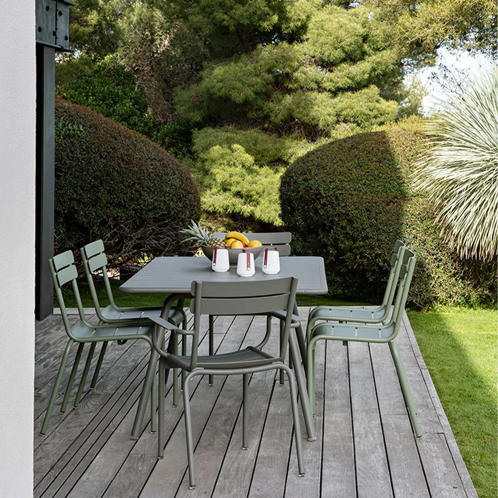 Luxembourg spisegruppe firbent bord & 4 stoler