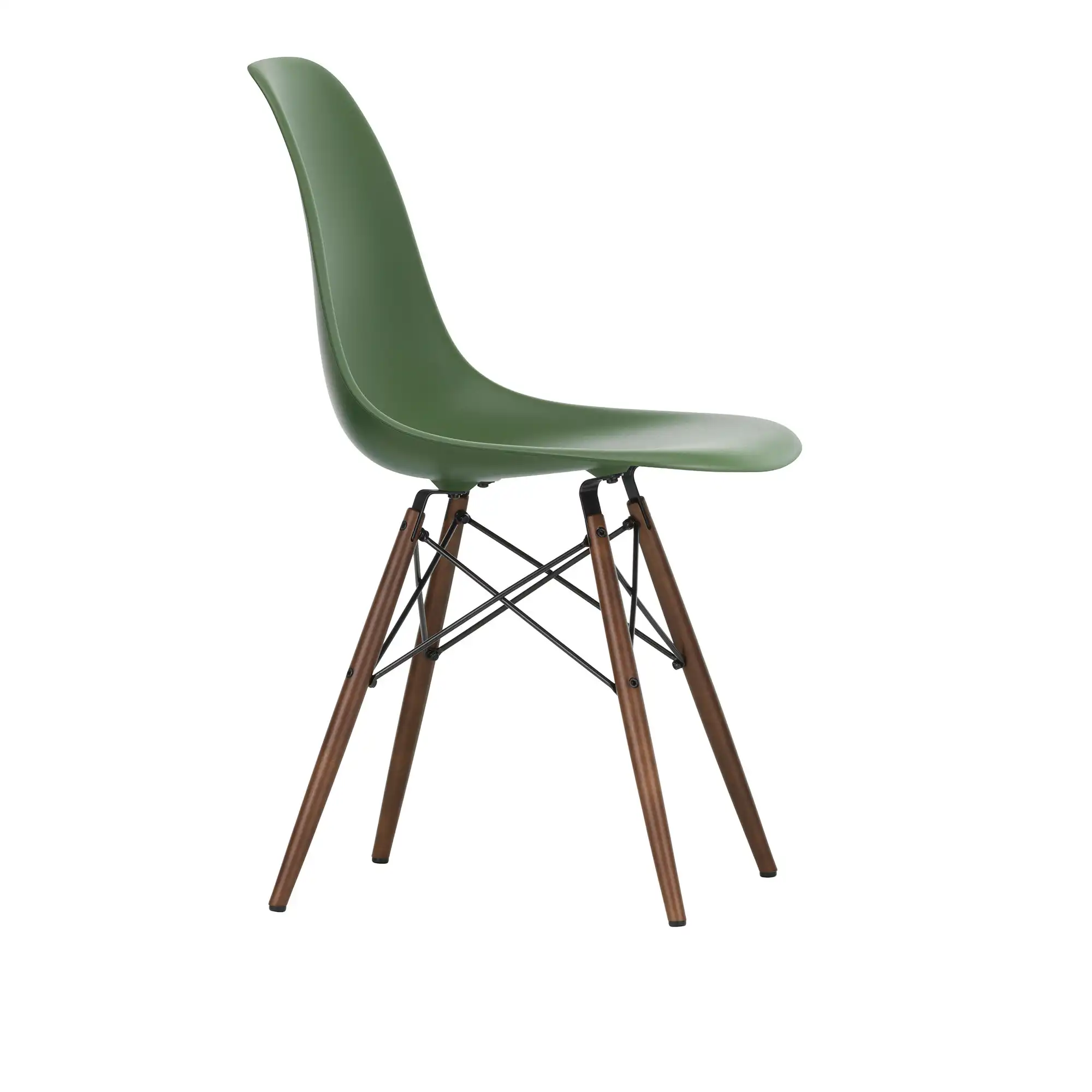 Eames Plastic Chair DSW - 48 Forest - Dark Maple