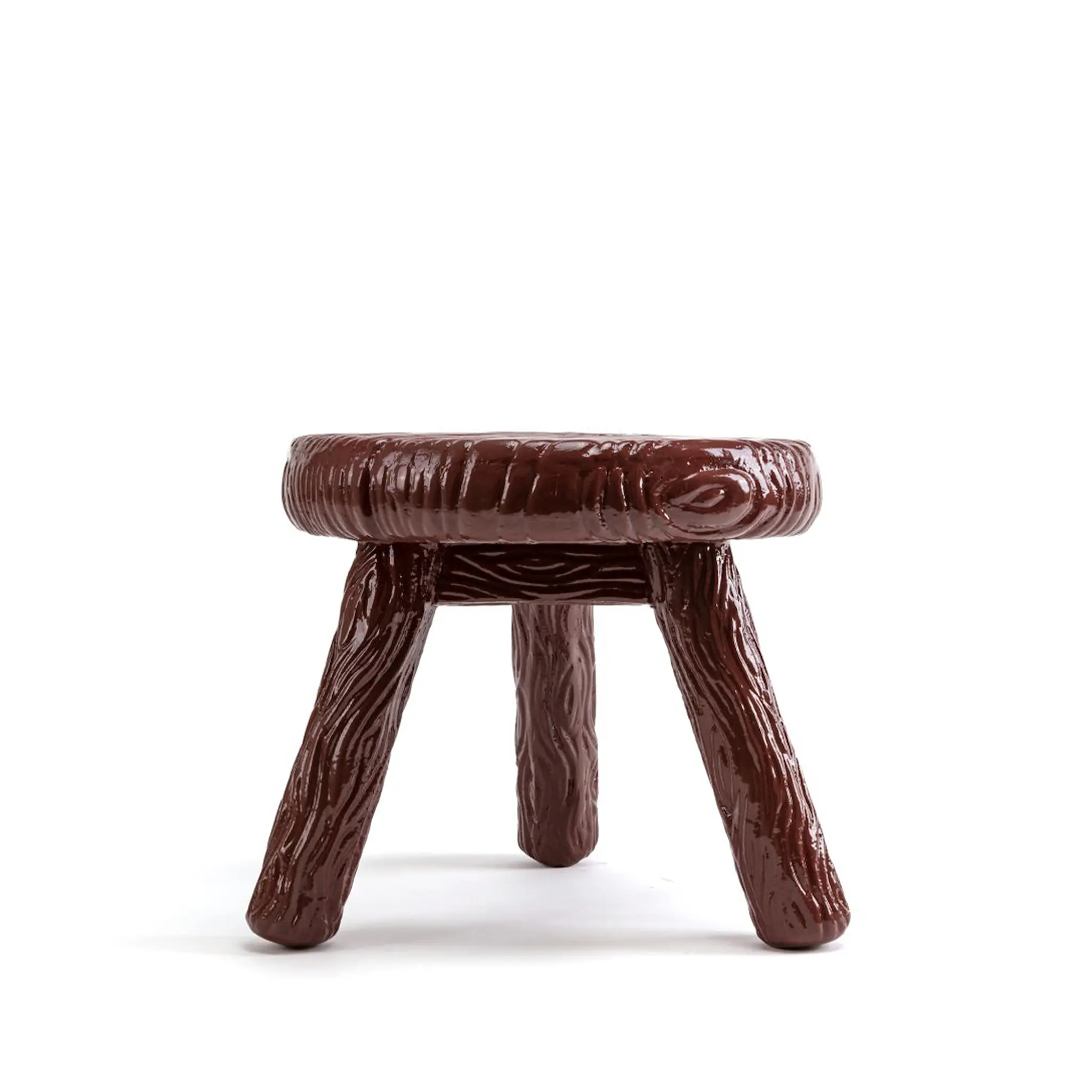 Milk Fibreglass Stool 43 x 43 cm H 35 cm - White