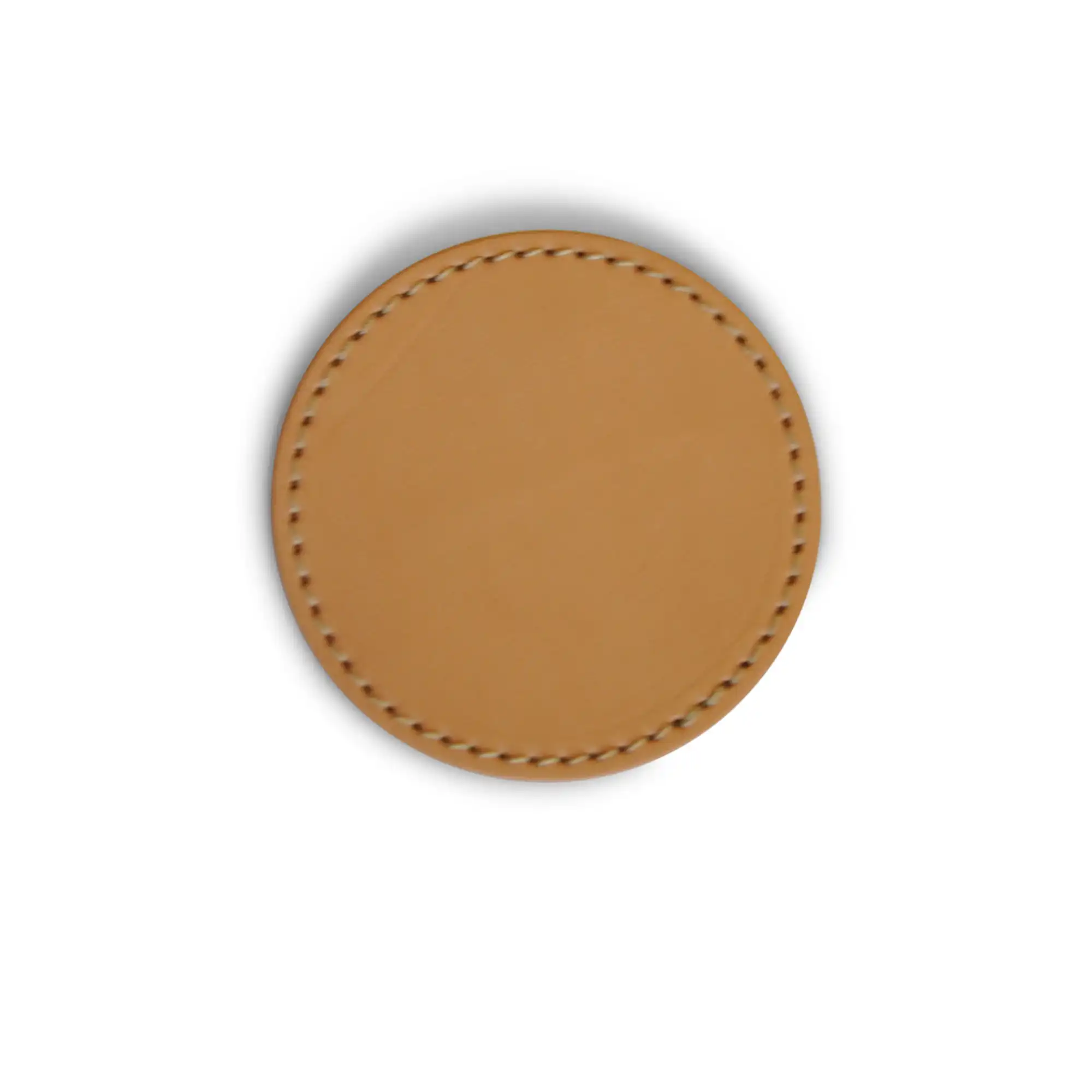 Ox Coasters, Nature Leather, Set With 5 X Coasters