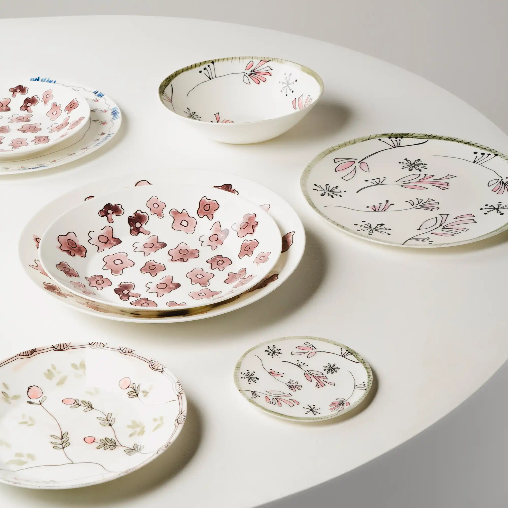 Bread Plate Fiore Rosa - Set of 2