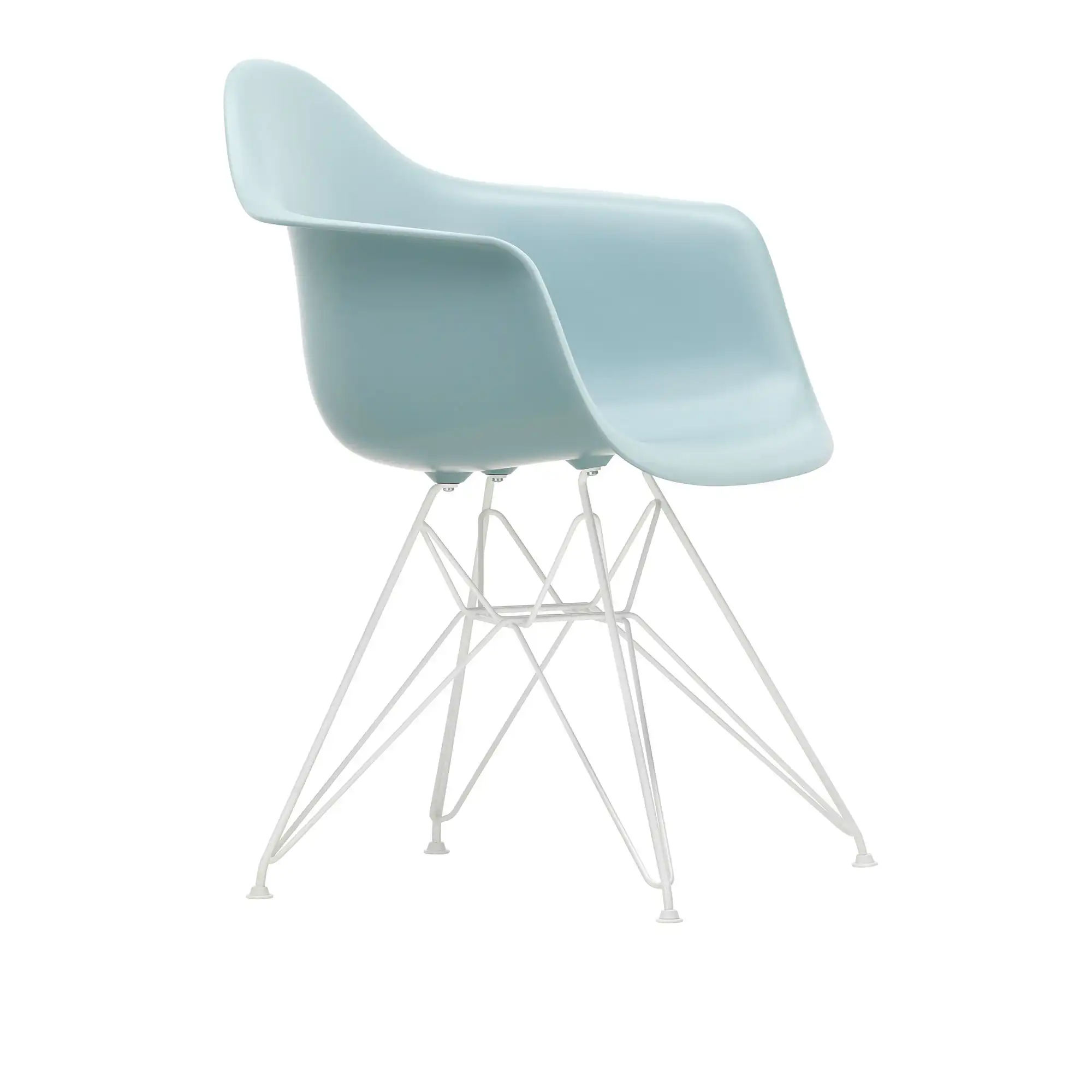 Eames Plastic Armchair DAR - 23 Ice Grey - White Base