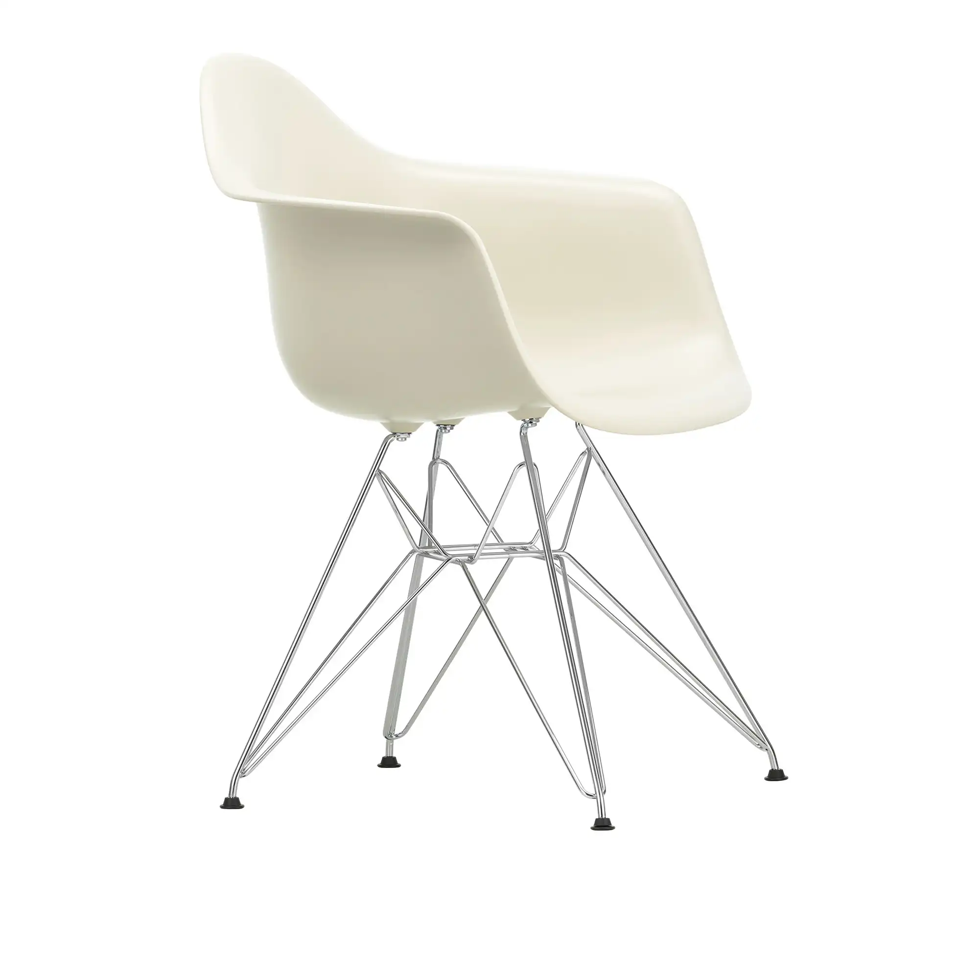 Eames Plastic Armchair DAR - 11 Pebble - Chrome Base
