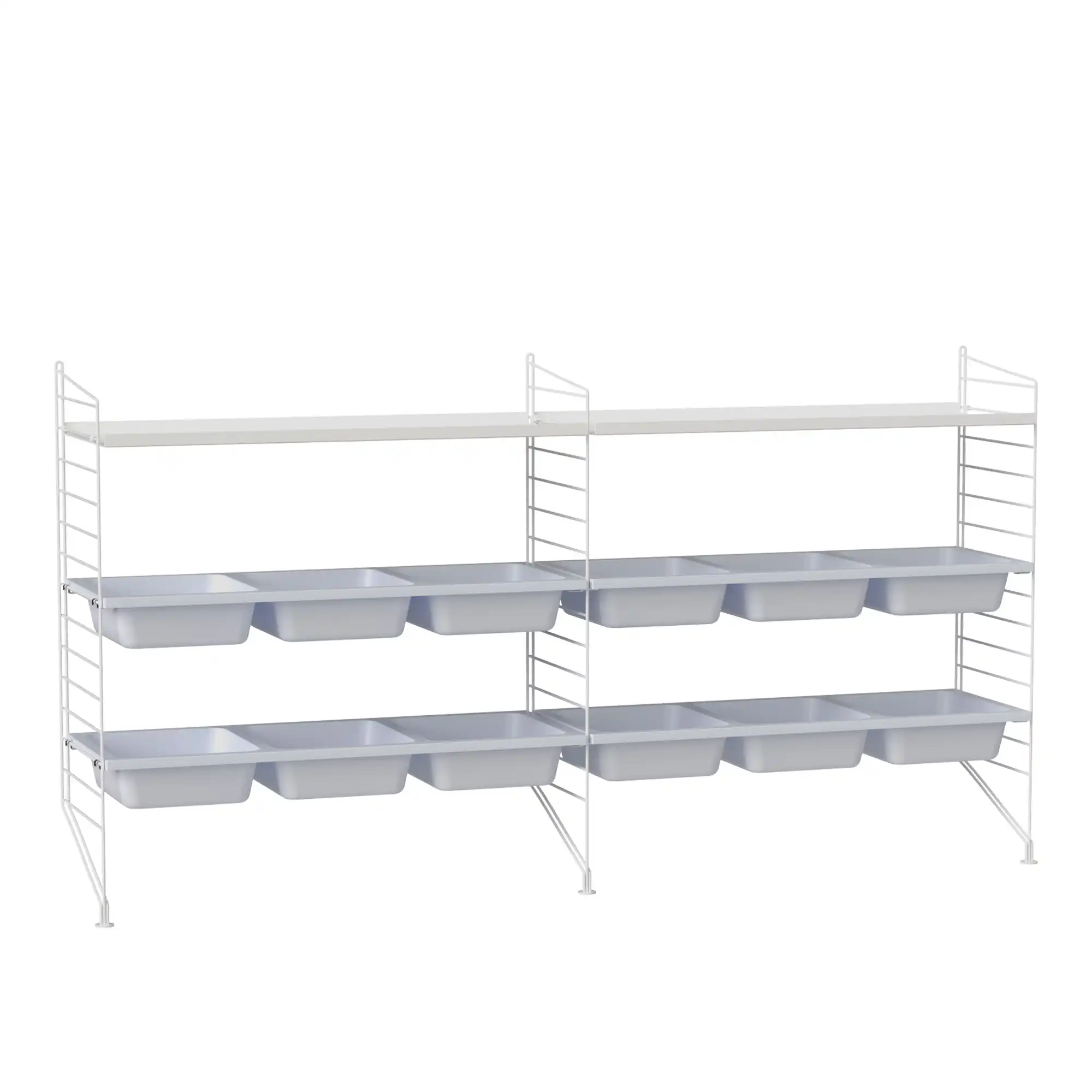 Barneroms hyllesystem F hvit